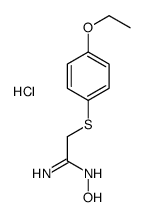 2-(4-ethoxyphenyl)sulfanyl-N'-hydroxyethanimidamide,hydrochloride结构式