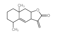 Naphtho[2,3-b]furan-2(3H)-one, 3a,5,6,7,8,8a,9,9a-octahydro-5,8a-dimethyl-3-methylene-, (3aR,5S,8aR,9aR)- Structure