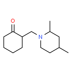 Cyclohexanone, 2-[(2,4-dimethyl-1-piperidinyl)methyl]- (9CI) Structure