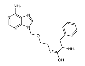 2-amino-N-[2-[(6-aminopurin-9-yl)methoxy]ethyl]-3-phenylpropanamide结构式