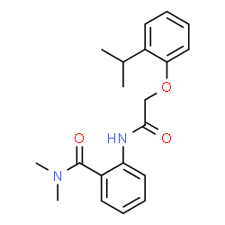 2-{[(2-Isopropylphenoxy)acetyl]amino}-N,N-dimethylbenzamide structure