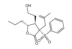 (3S,4R,5R)-3-(2-methyl)allyl-3-benzenesulfonyl-4-(2-hydroxyethyl)-5-propyldihydrofuran-2-one Structure