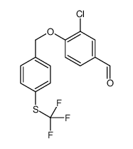 3-chloro-4-[[4-(trifluoromethylsulfanyl)phenyl]methoxy]benzaldehyde Structure