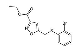 ethyl 5-[(2-bromophenyl)sulfanylmethyl]-1,2-oxazole-3-carboxylate结构式
