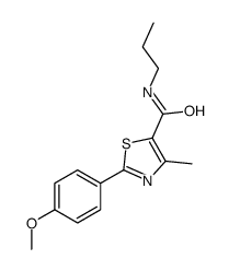 2-(4-methoxyphenyl)-4-methyl-N-propyl-1,3-thiazole-5-carboxamide结构式