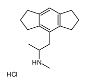 1,2,3,5,6,7-Hexahydro-N,alpha-dimethyl-s-indacene-4-ethanamine hydroch loride structure