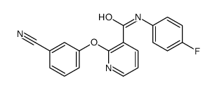 2-(3-cyanophenoxy)-N-(4-fluorophenyl)pyridine-3-carboxamide结构式
