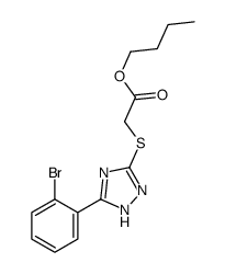 butyl 2-[[5-(2-bromophenyl)-1H-1,2,4-triazol-3-yl]sulfanyl]acetate Structure