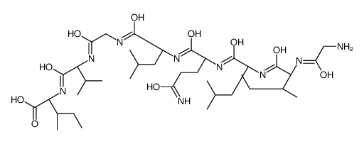 (2S,3S)-2-[[(2S)-2-[[2-[[(2S)-2-[[(2S)-5-amino-2-[[(2S)-2-[[(2S,3S)-2-[(2-aminoacetyl)amino]-3-methylpentanoyl]amino]-4-methylpentanoyl]amino]-5-oxopentanoyl]amino]-4-methylpentanoyl]amino]acetyl]amino]-3-methylbutanoyl]amino]-3-methylpentanoic acid结构式