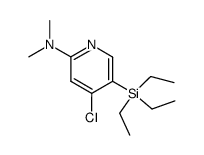 4-chloro-2-(dimethylamino)-5-(triethylsilyl)pyridine结构式