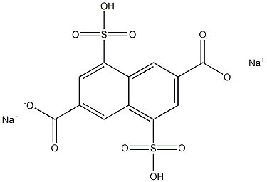 2,6-Naphthalenedicarboxylic acid, 4,8-disulfo-, disodium salt Structure