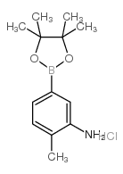 2-Methyl-5-(4,4,5,5-tetramethyl-1,3,2-dioxaborolan-2-yl)aniline hydrochloride Structure