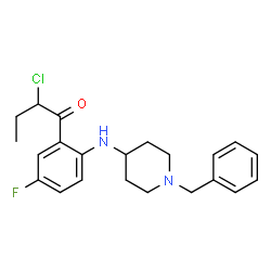 1-Butanone,2-chloro-1-[5-fluoro-2-[[1-(phenylmethyl)-4-piperidinyl]amino]phenyl]- structure