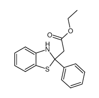 2-phenyl-2-ethoxycarbonylmethyl-2,3-dihydrobenzothiazole结构式