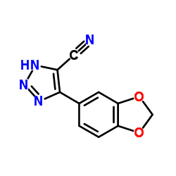 4-BENZO[D]1,3-DIOXOLAN-5-YL-1H-1,2,3-TRIAZOLE-5-CARBONITRILE structure