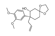 (7R,8S)-8-(3,4-Dimethoxyphenyl)-8-(2-propen-1-yl)-1,4-dioxaspiro[4.5]decan-7-ol结构式