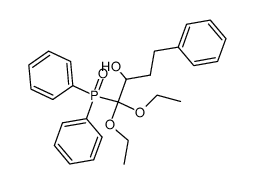 1-(Diphenyl-phosphinoyl)-1,1-diethoxy-4-phenyl-butan-2-ol Structure