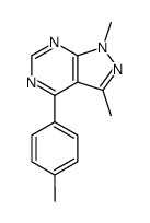 1,3-dimethyl-4-(p-methylphenyl)pyrazolo(3,4-d)pyrimidine Structure
