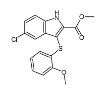methyl 5-chloro-3-[(2-methoxyphenyl)thio]-1H-indole-2-carboxylate结构式