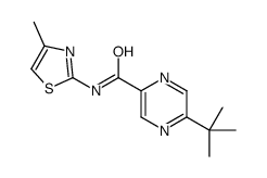 5-tert-butyl-N-(4-methyl-1,3-thiazol-2-yl)pyrazine-2-carboxamide结构式