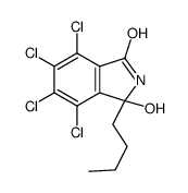 3-butyl-4,5,6,7-tetrachloro-3-hydroxy-2H-isoindol-1-one结构式