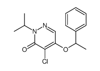 4-chloro-5-(1-phenylethoxy)-2-propan-2-ylpyridazin-3-one Structure