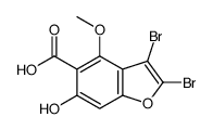 2,3-dibromo-6-hydroxy-4-methoxy-1-benzofuran-5-carboxylic acid Structure