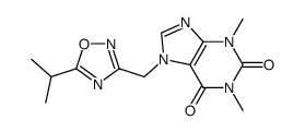 7-[5-(propan-2-yl)-1,2,4-oxadiazol-3-yl-methyl]-theophylline结构式