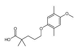 5-(4-methoxy-2,5-dimethylphenoxy)-2,2-dimethylpentanoic acid结构式