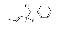 (E)-1-bromo-2,2-difluoro-1-phenylpent-3-ene Structure