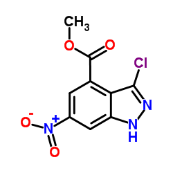 Methyl 3-chloro-6-nitro-1H-indazole-4-carboxylate Structure