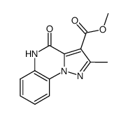 methyl 4,5-dihydro-2-methyl-4-oxopyrazolo(2,3-a)quinoxaline-3-carboxylate结构式