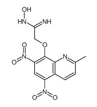 N'-hydroxy-2-(2-methyl-5,7-dinitroquinolin-8-yl)oxyethanimidamide结构式