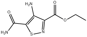 4-Amino-5-carbamoyl-isothiazole-3-carboxylic acid ethyl ester Structure