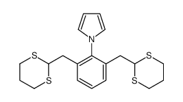 1-[2,6-bis(1,3-dithian-2-ylmethyl)phenyl]pyrrole结构式