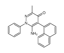 6-amino-3-methyl-5-naphthalen-1-yl-1-phenylpyridazin-4-one结构式