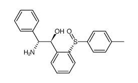 (1S,2R)-2-amino-2-phenyl-1-[(R)-(2-p-toluenesulfinyl)phenyl]-ethanol结构式