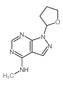 N-methyl-9-(oxolan-2-yl)-2,4,8,9-tetrazabicyclo[4.3.0]nona-1,3,5,7-tetraen-5-amine Structure