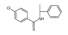 4-chloro-N-[(1R)-1-phenylethyl]benzenecarbothioamide Structure