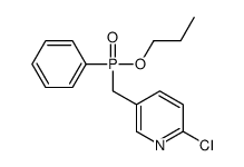 2-chloro-5-[[phenyl(propoxy)phosphoryl]methyl]pyridine Structure