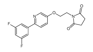 1-[2-[6-(3,5-difluorophenyl)pyridin-3-yl]oxyethyl]pyrrolidine-2,5-dione Structure