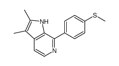 2,3-dimethyl-7-(4-methylsulfanylphenyl)-1H-pyrrolo[2,3-c]pyridine Structure