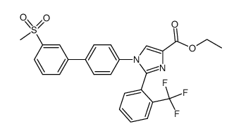 ethyl 1-(3'-(methylsulfonyl)biphenyl-4-yl)-2-(2-(trifluoromethyl)phenyl)-1H-imidazole-4-carboxylate结构式