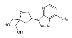 [4-(6-aminopurin-9-yl)-2-(hydroxymethyl)oxolan-2-yl]methanol Structure
