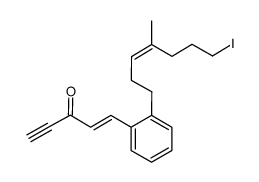 (1E)-1-(2-(7-iodo-4-methylhept-3-enyl)phenyl)pent-1-en-4-yn-3-one Structure