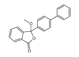 3-methoxy-3-(4-phenylphenyl)-2-benzofuran-1-one Structure