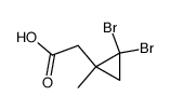 2-(2,2-dibromo-1-methylcyclopropyl)ethanoic acid结构式