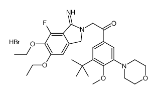 1-(3-tert-butyl-4-methoxy-5-morpholin-4-ylphenyl)-2-(5,6-diethoxy-4-fluoro-3-imino-1H-isoindol-2-yl)ethanone,hydrobromide Structure