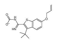 N-[amino-(3-tert-butyl-6-prop-2-enoxy-1-benzothiophen-2-yl)methylidene]carbamate Structure