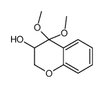 4,4-dimethoxy-2,3-dihydrochromen-3-ol结构式